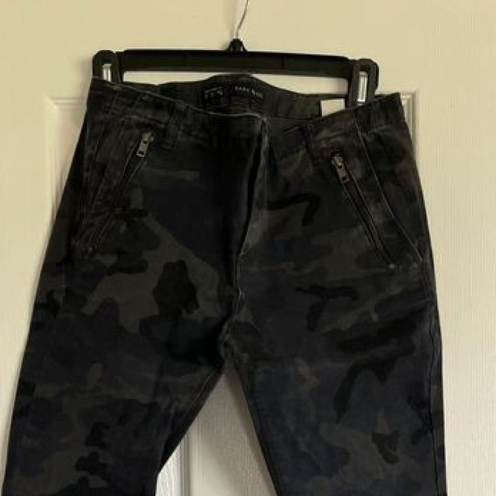 Zara- Blue/Black & Gray Camo Pant, Size 8
